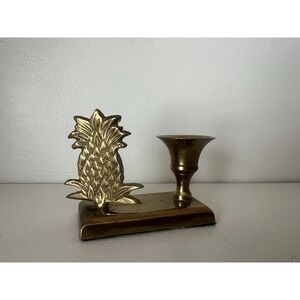 Brass‎ Pineapple Candlestick Holder Vintage